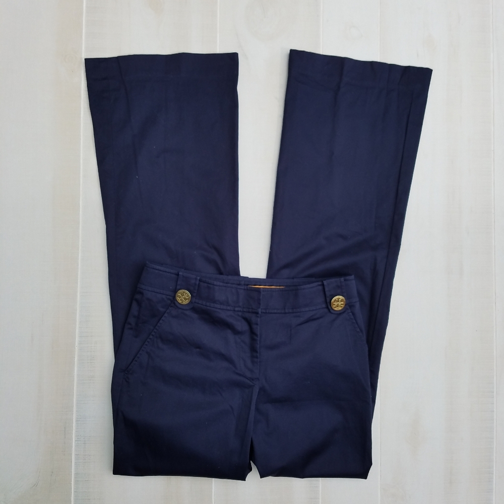 Tory Burch Royal Navy Blue Chino Pants Size 2